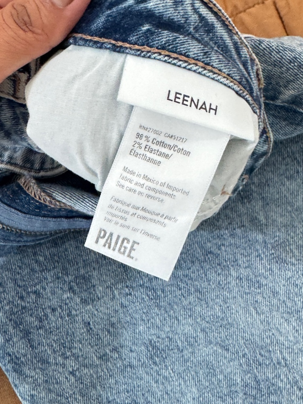 New* Paige leenah slim wide leg vintage wash - Picture 5 of 5